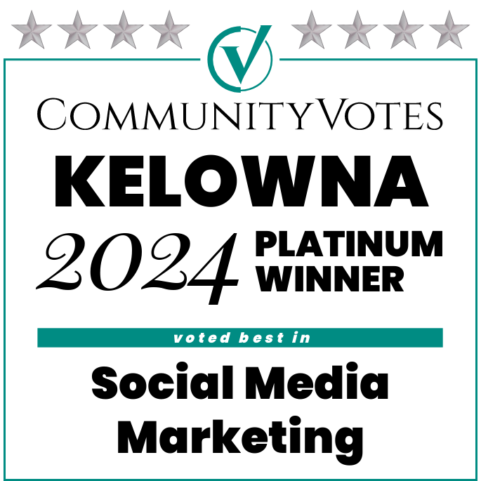 CommunityVotes Kelowna 2024 Platinum — Social Media Marketing