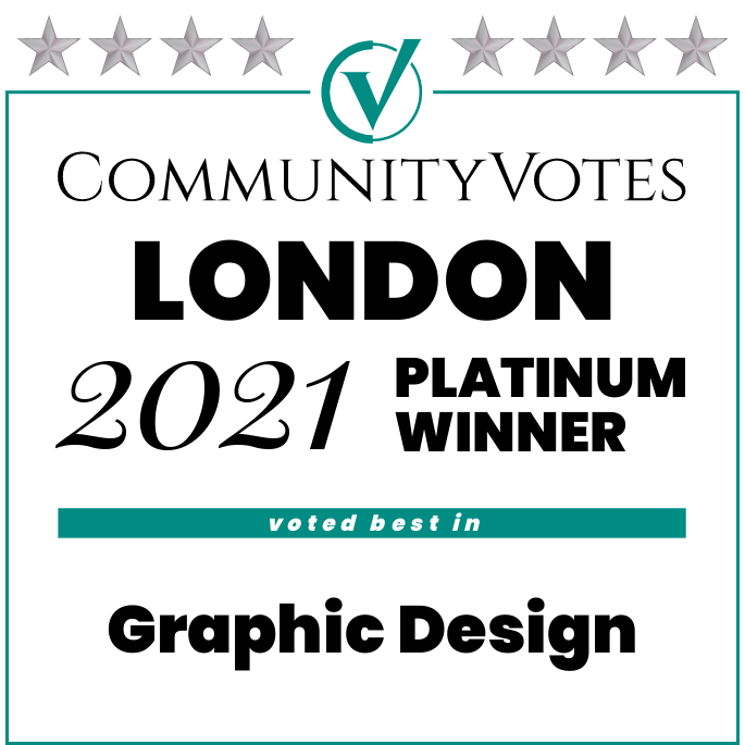 CommunityVotes London 2021 Platinum — Graphic Design