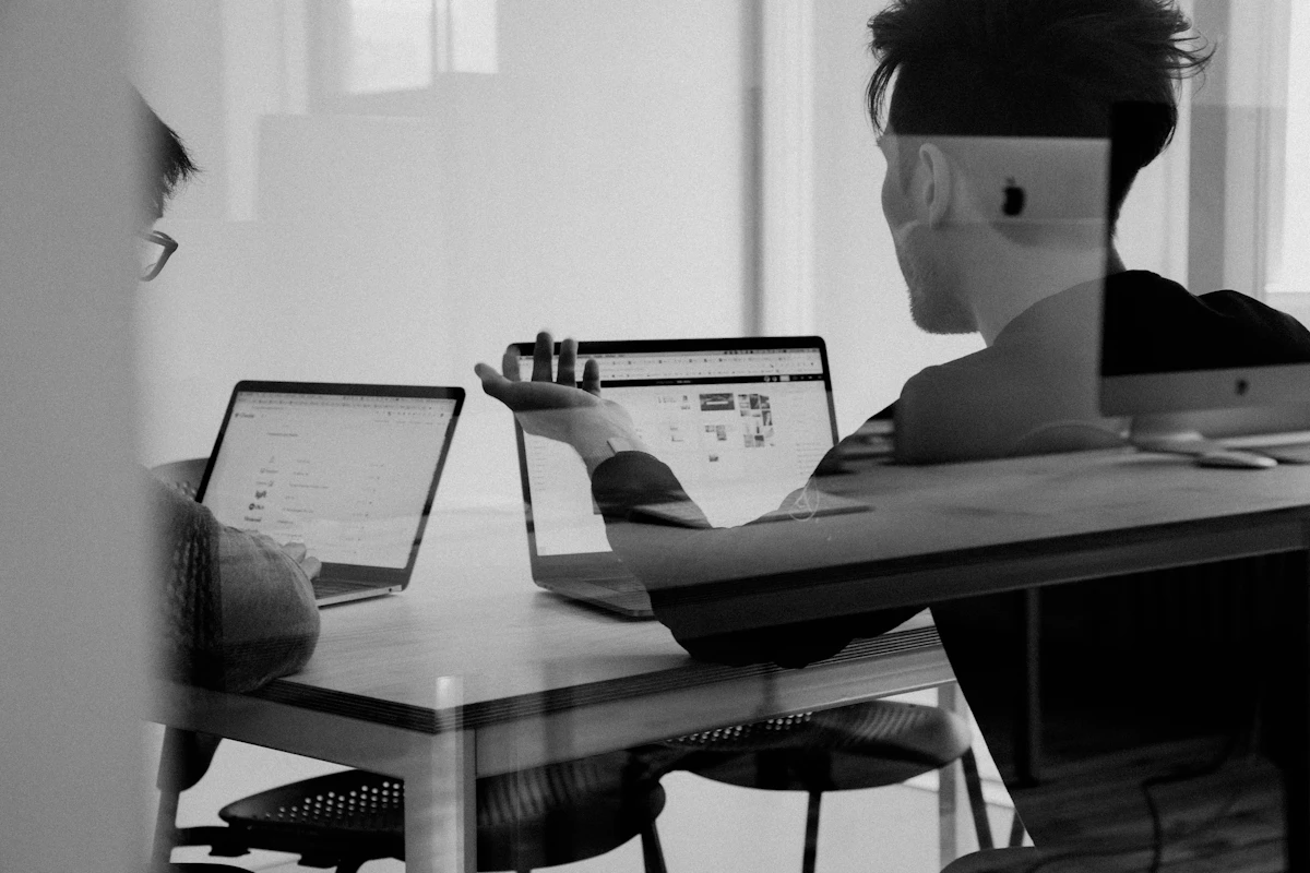 Marketing team reviewing a campaign plan