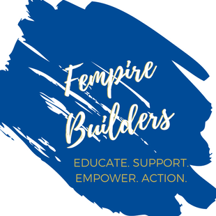 Fempire Builders written on blue background