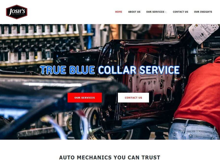 josh's automotive website