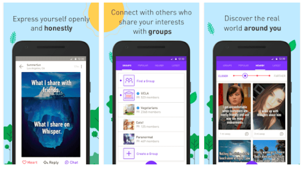 new social sites whisper app image