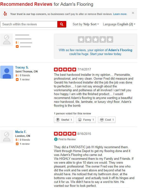 Adam's Flooring Review