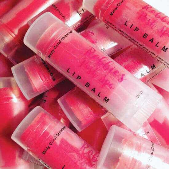 pink lip balms