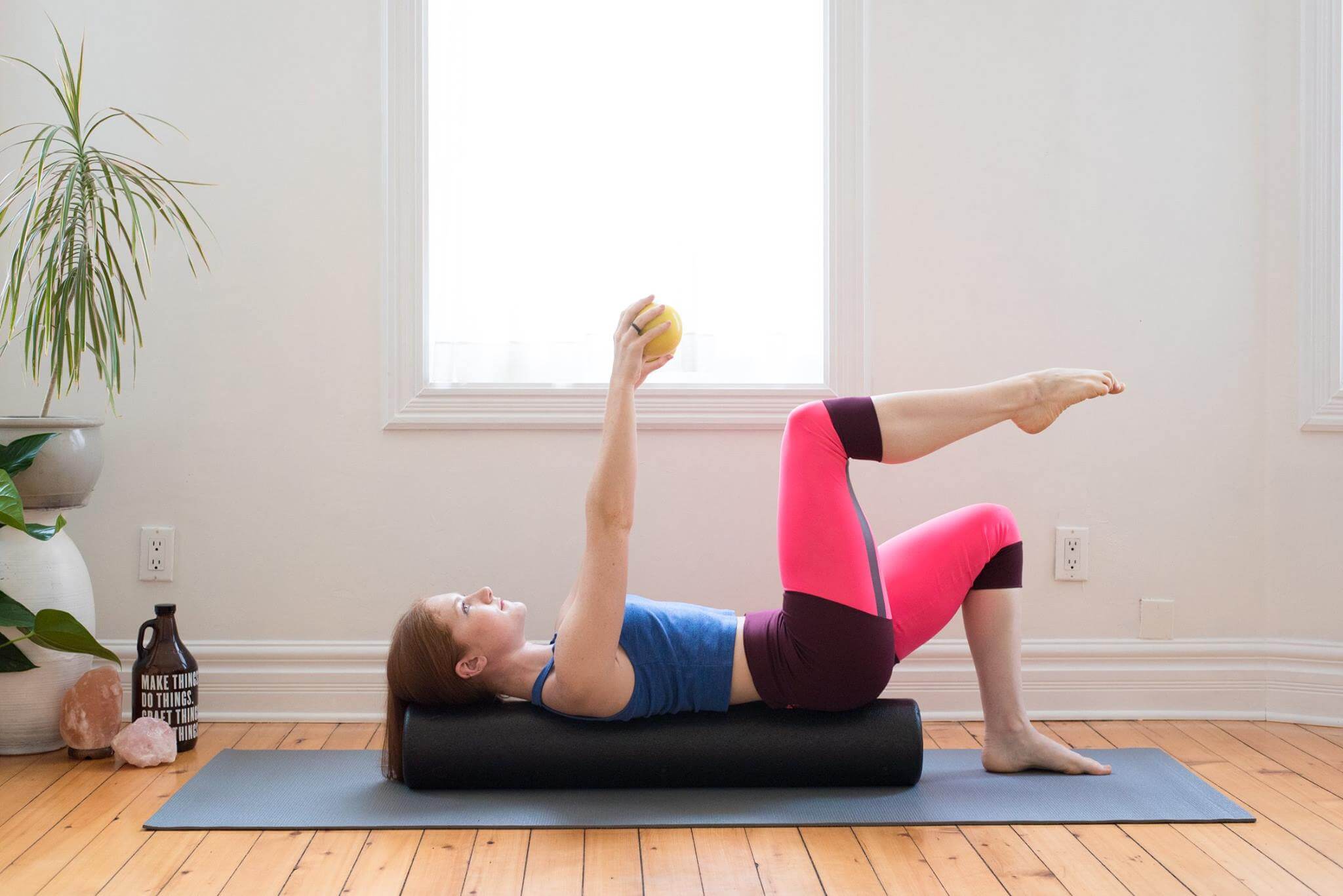 Niki demonstrating Pilates