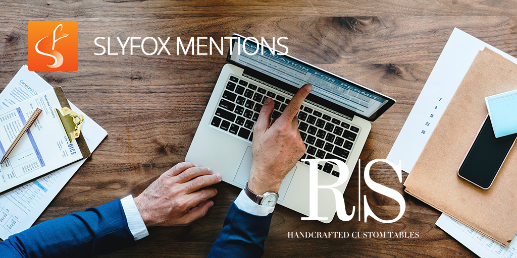slyfox mentions rustix studio handcrafted custom tables poster - SlyFox Web Design and Marketing