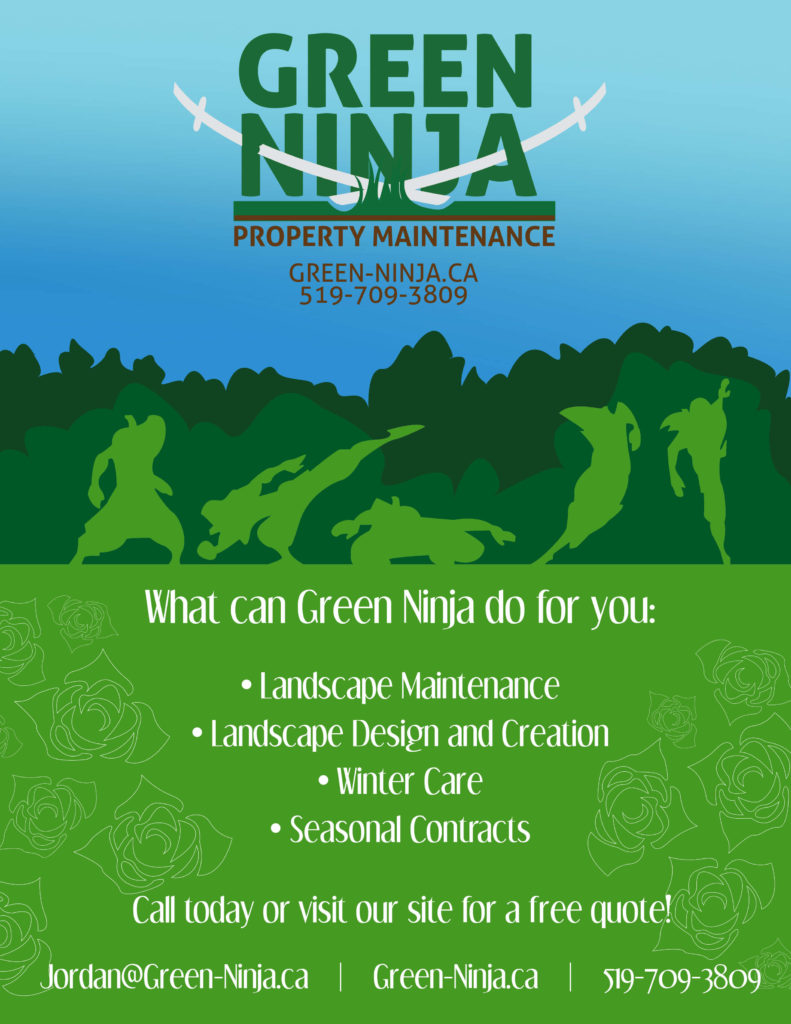 green ninja property maintenance poster landscape maintenance landscape design and creation winter care seasonal contracts - SlyFox Web Design and Marketing