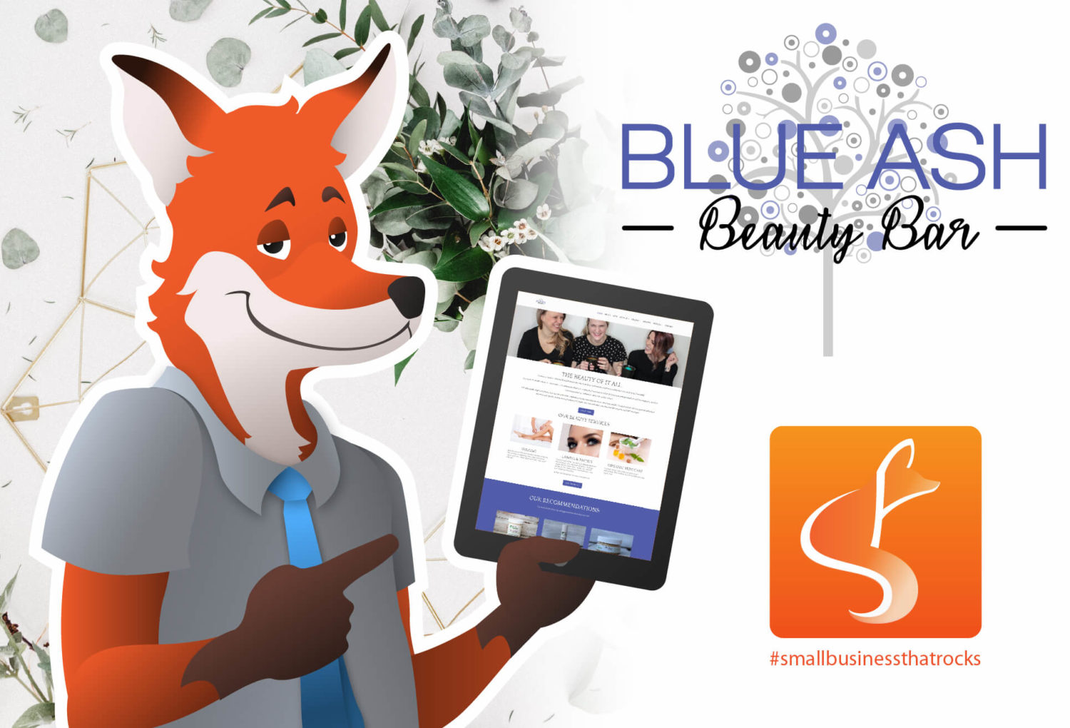 blueash beauty bar sly fox small business that rocks poster - SlyFox Web Design and Marketing