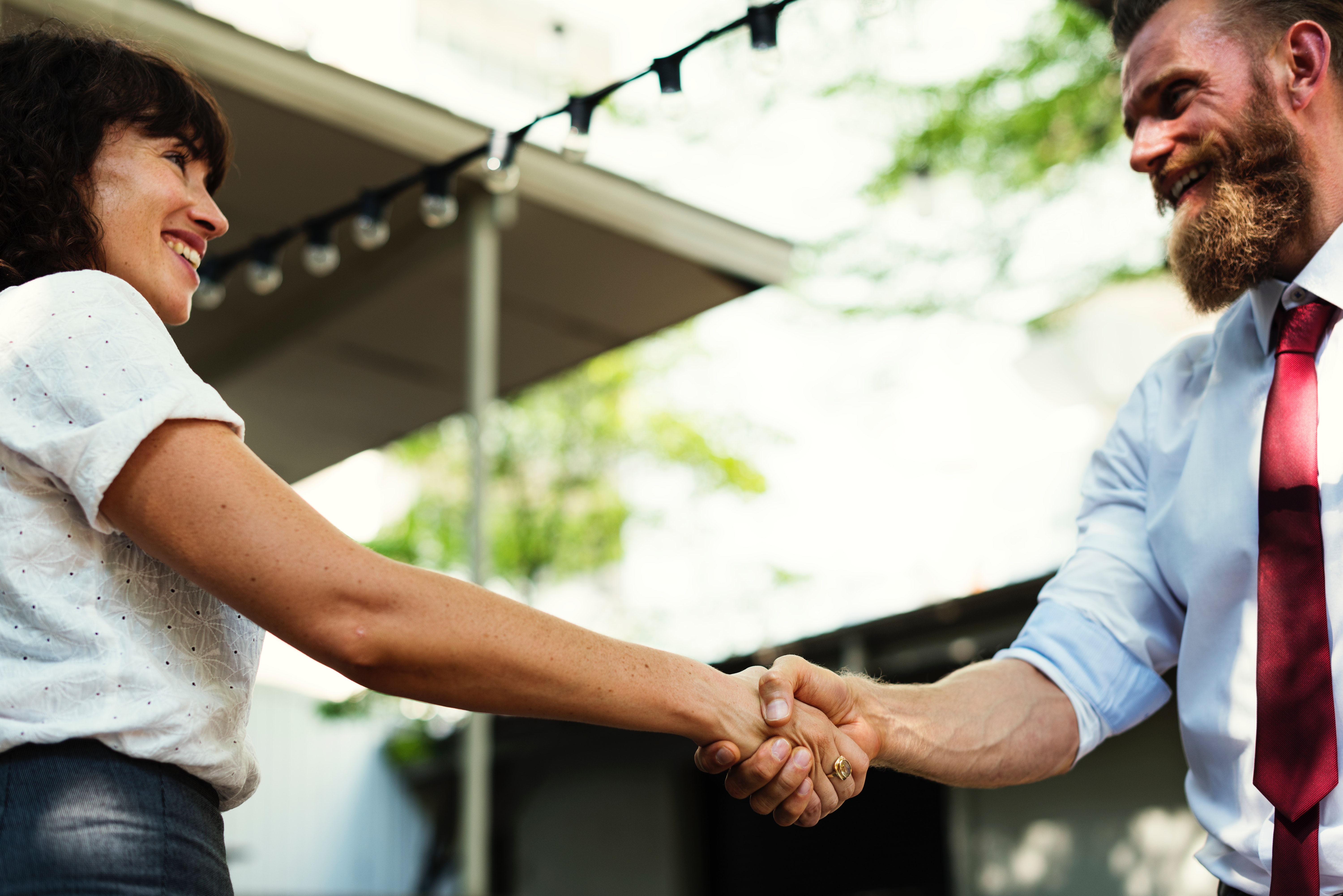 Driven to Protect Site Image | SlyFox Digital Media Marketing two people shaking hands outside blog image sly fox - SlyFox Web Design and Marketing