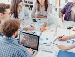 people in a meeting 